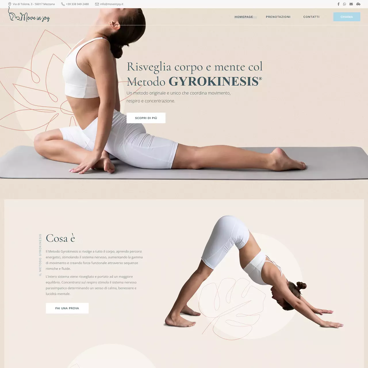 Creazione del sito web Move in joy