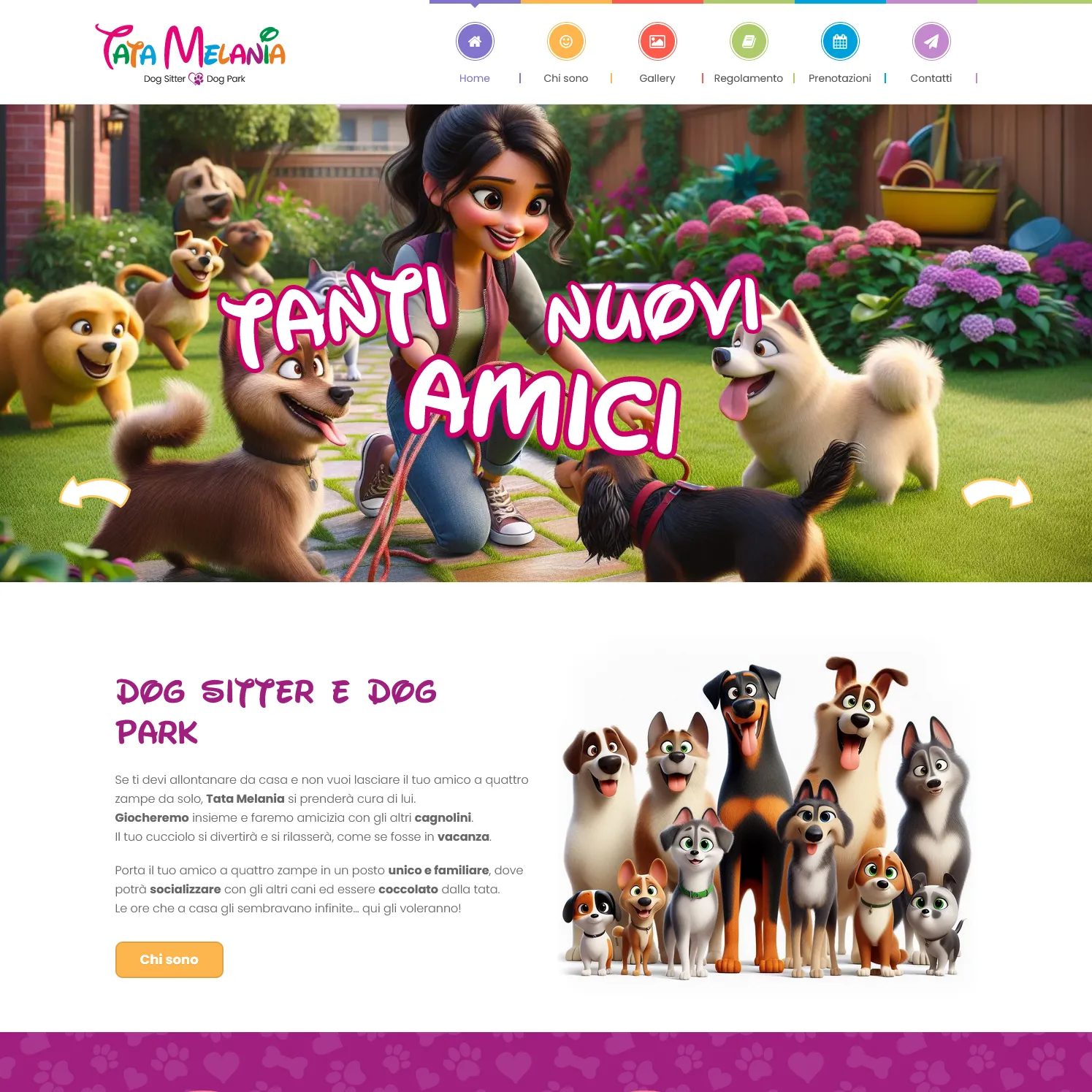 Creazione del sito web Tata Melania dog sitter