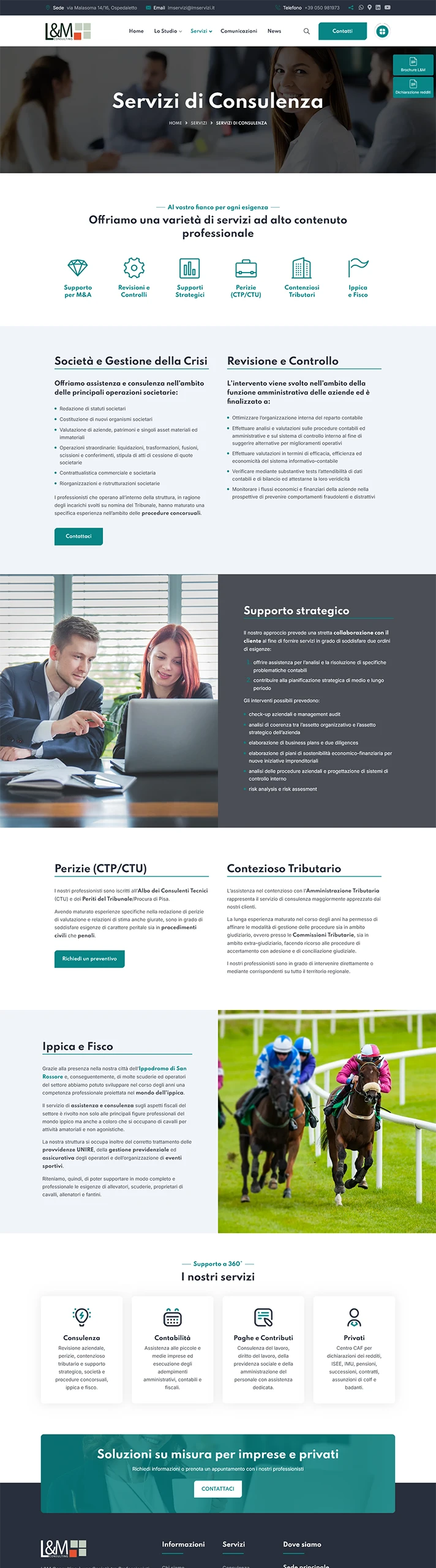 Restyling sito web per L&M - pagina Consulenza