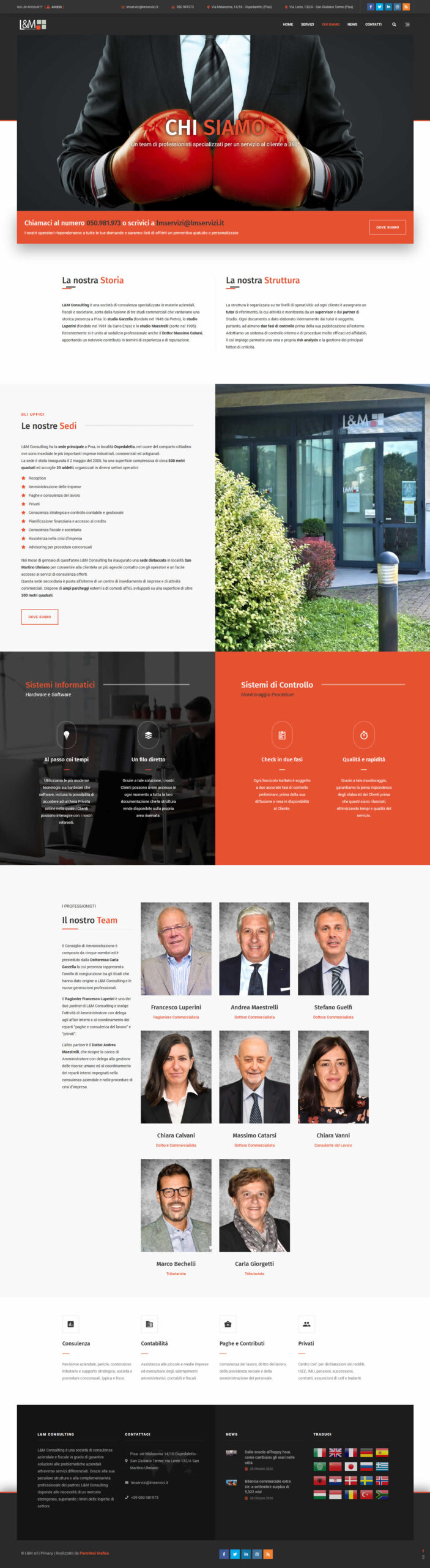Sito web L&M Consulting - chi siamo