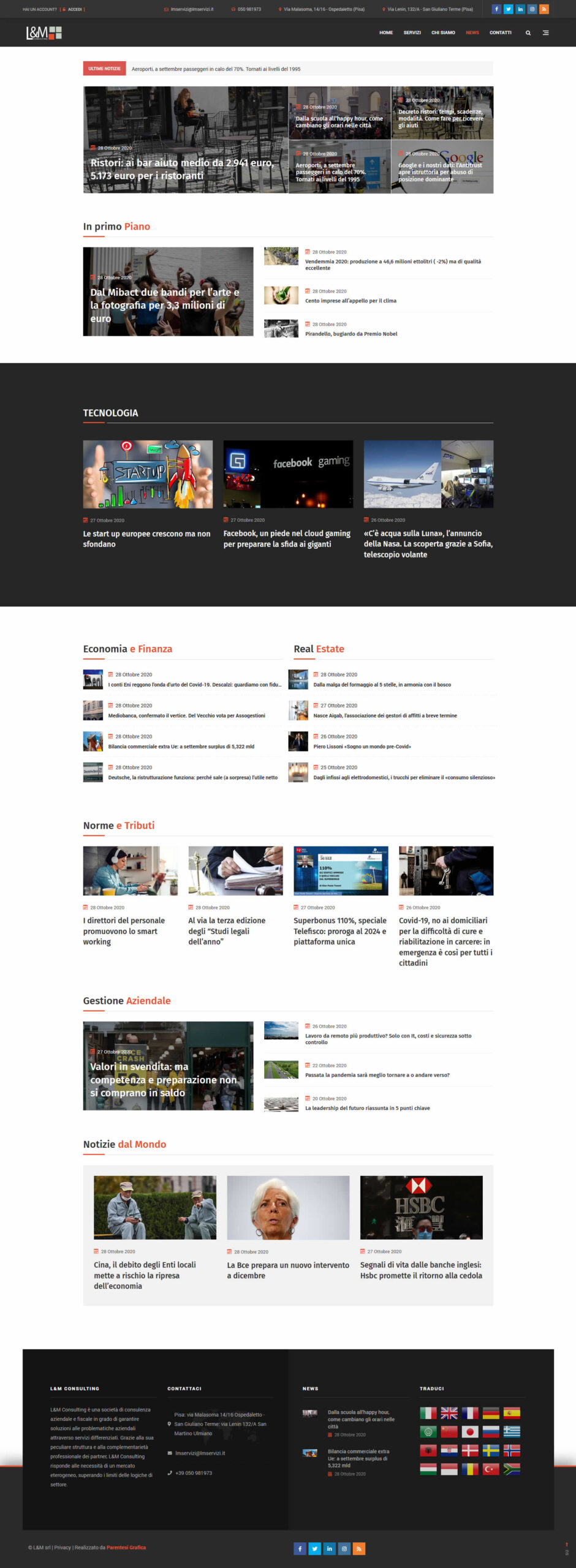 Sito web L&M Consulting - news