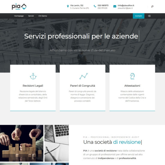 Sito web PIA - Professional Independence Audit